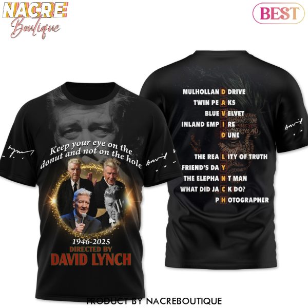 1946-2025 Directed By David Lynch 3D T-Shirt