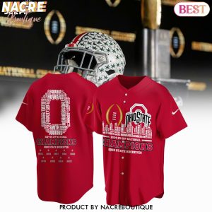 2024-25 CFP National Championa Ohio State Buckeyes Baseball Jersey