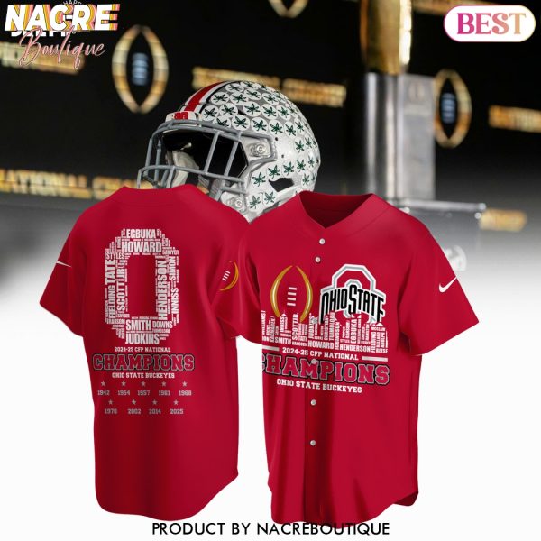 2024-25 CFP National Championa Ohio State Buckeyes Baseball Jersey