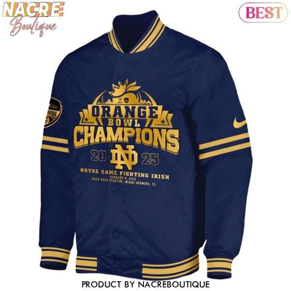 2025 Orange Bowl Champions Notre Dame Fighting Irish Football Baseball Jacket