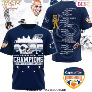 2025 Penn State Nittany Lions Orange Bowl Champions 3D T-Shirt