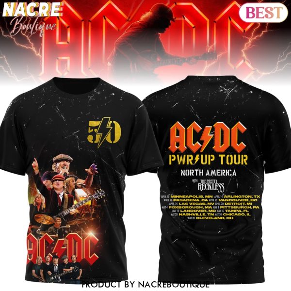 AC DC Pwr Up Tour North America With The Pretty Reckless 3D T-Shirt