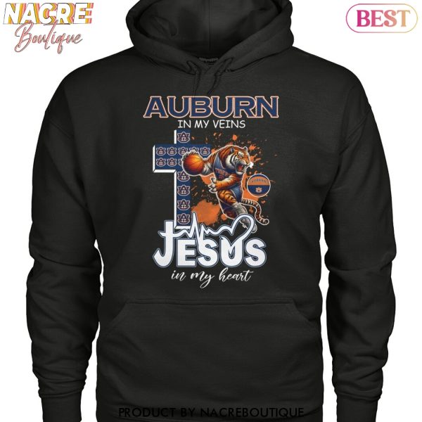 Auburn Tigers In My Veins Jesus In My Heart Unisex T-Shirt