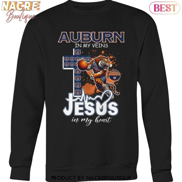 Auburn Tigers In My Veins Jesus In My Heart Unisex T-Shirt