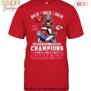 Back 2 Back 2 Back American Football Conference Champions Kansas City Chiefs 2022-2023-2024 Unisex T-Shirt