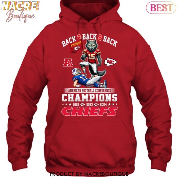 Back 2 Back 2 Back American Football Conference Champions Kansas City Chiefs 2022-2023-2024 Unisex T-Shirt