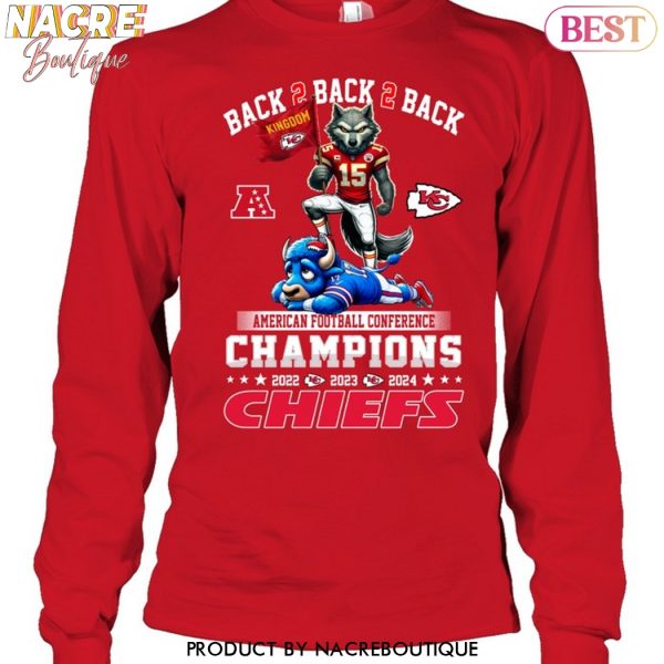 Back 2 Back 2 Back American Football Conference Champions Kansas City Chiefs Unisex T-Shirt