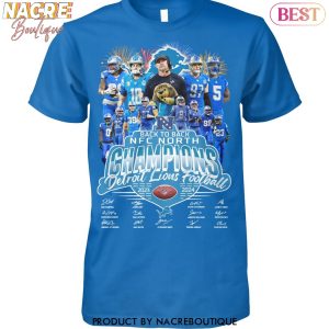 Back To Back NFC North Champions Detroit Lions Football 2023-2024 Signature Unisex T-Shirt