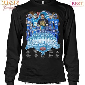 Back To Back NFC North Champions Detroit Lions Football 2023-2024 Signature Unisex T-Shirt