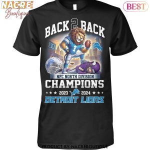 Back To Back NFC North Division Champions 2023-2024 Detroit Lions Unisex T-Shirt