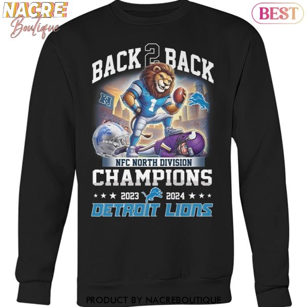 Back To Back NFC North Division Champions 2023-2024 Detroit Lions Unisex T-Shirt