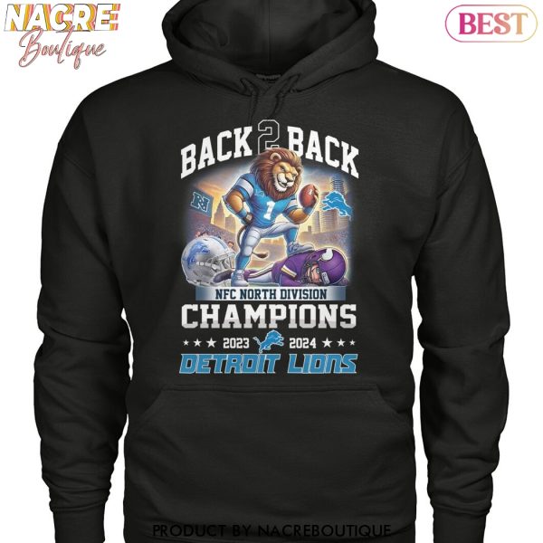 Back To Back NFC North Division Champions 2023-2024 Detroit Lions Unisex T-Shirt