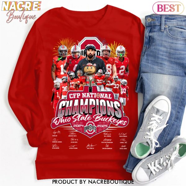 CFP National Champions Ohio State Buckeyes 2024-2025 Signature Unisex T-Shirt