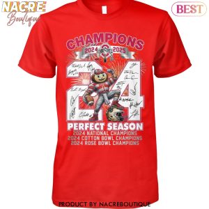 Champions 2024-2025 Perfect Season Ohio State Buckeyes Signature Unisex T-Shirt