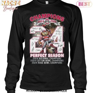 Champions 2024-2025 Perfect Season Ohio State Buckeyes Signature Unisex T-Shirt