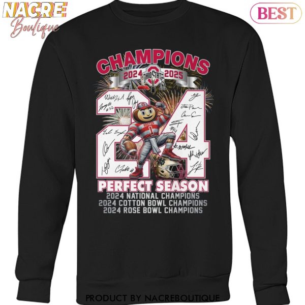 Champions 2024-2025 Perfect Season Ohio State Buckeyes Signature Unisex T-Shirt