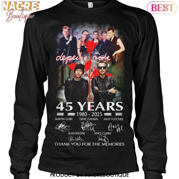 Depeche Mode 45 Years 1980-2025 Signature Thank You For The Memories Unisex T-Shirt