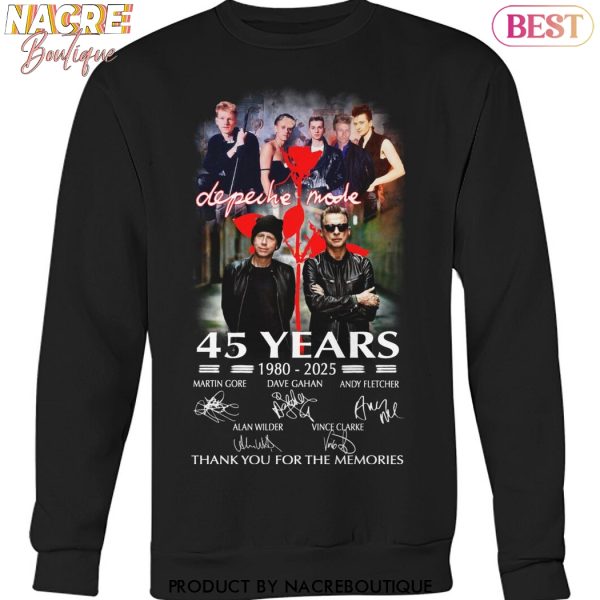 Depeche Mode 45 Years 1980-2025 Signature Thank You For The Memories Unisex T-Shirt