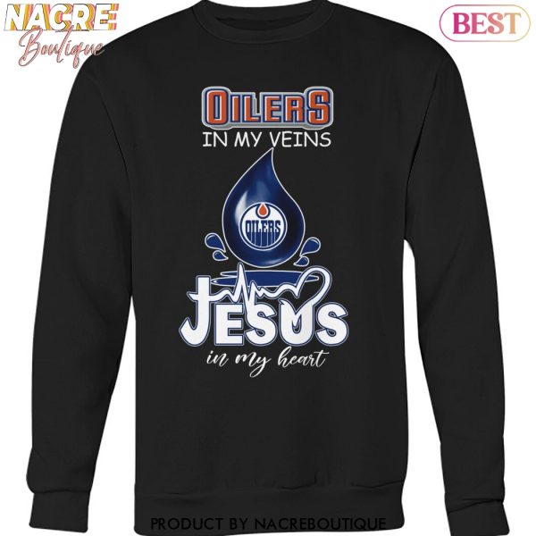 Edmonton Oilers In My Veins Jesus In My Heart Unisex T-Shirt