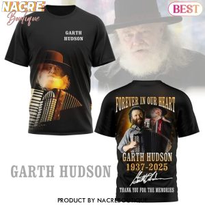 Garth Hudson 1937-2025 Signature Thank You For The Memories 3D T-Shirt