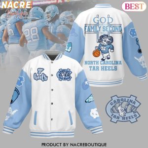 God First Family Second Then North Carolina Tar Heels Baseball Jacket