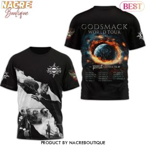 Godsmack Worl Tour 2025 With Pod & Drowning Pool 3D T-Shirt