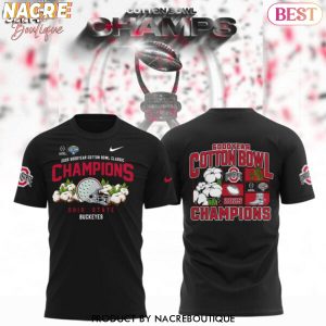 Goodyear Cotton Bowl 2025 Champions Ohio State Buckeyes 3D T-Shirt