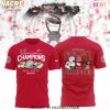 Goodyear Cotton Bowl 2025 Champions Ohio State Buckeyes 3D T-Shirt – White