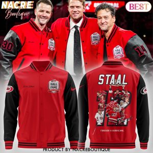 Hall Of Fame Carolina Hurricanes Staal Forever A Hurricanes Baseball Jacket