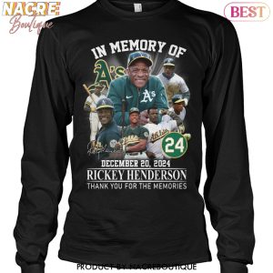 In Memory Of Rickey Henderson Thank You For The Memories Signature Unisex T-Shirt