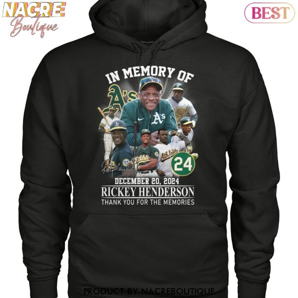 In Memory Of Rickey Henderson Thank You For The Memories Signature Unisex T-Shirt