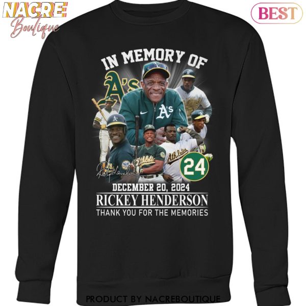 In Memory Of Rickey Henderson Thank You For The Memories Signature Unisex T-Shirt