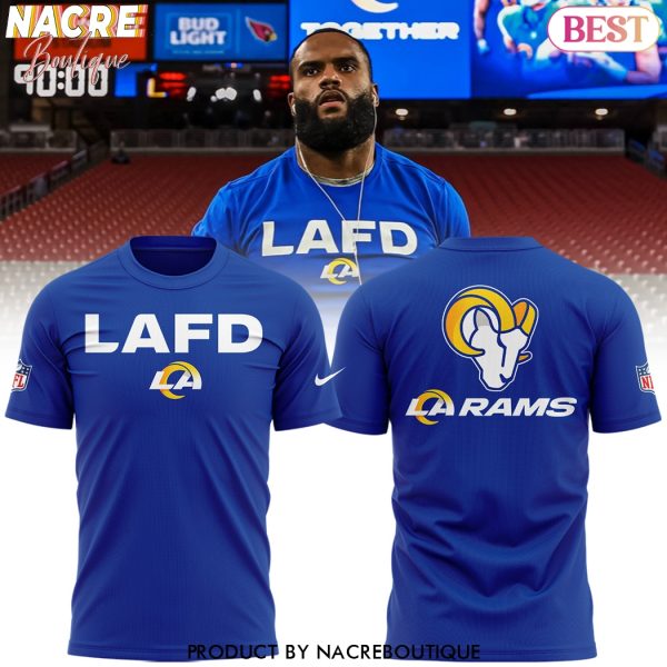 LAFD Los Angeles Rams Design 3D T-Shirt