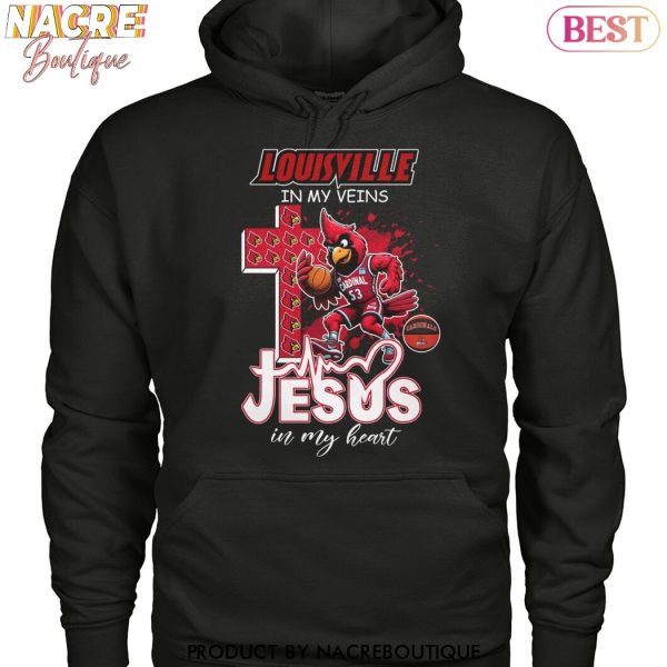 Louisville Cardinals Basketball In My Veins Jesus In My Heart Unisex T-Shirt