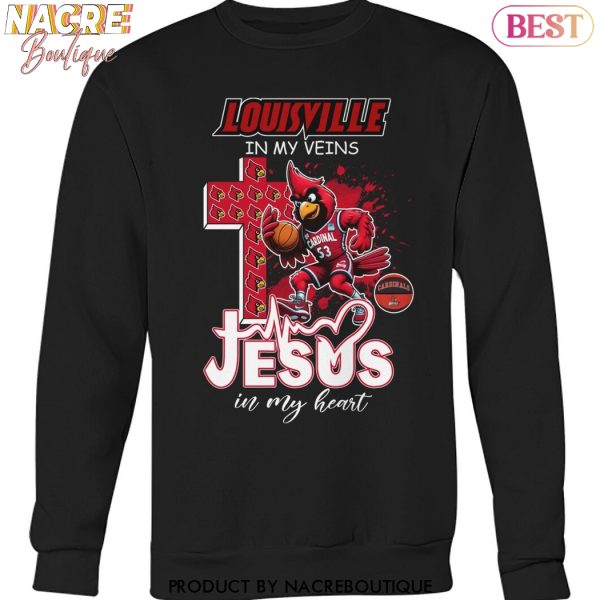 Louisville Cardinals Basketball In My Veins Jesus In My Heart Unisex T-Shirt