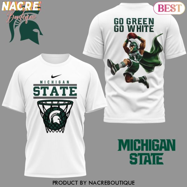 Michigan State Spartans Go Green Go White 3D T-Shirt