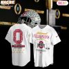 2024-25 CFP National Championa Ohio State Buckeyes Baseball Jersey – White