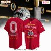 National Champions 2024-25 CFP Ohio State Buckeyes Baseball Jersey – White