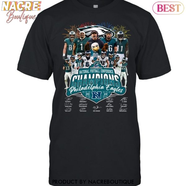 National Football Conference Champions 2024 Philadelphia Eagles Signature Unisex T-Shirt