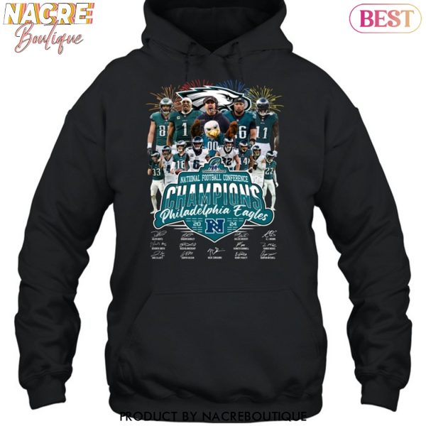 National Football Conference Champions 2024 Philadelphia Eagles Signature Unisex T-Shirt