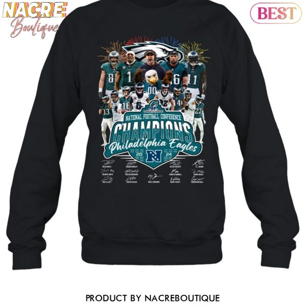 National Football Conference Champions 2024 Philadelphia Eagles Signature Unisex T-Shirt