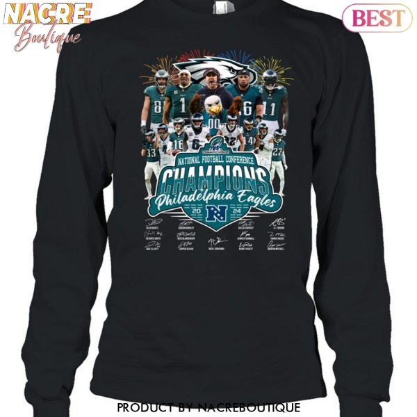 National Football Conference Champions 2024 Philadelphia Eagles Signature Unisex T-Shirt