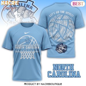 North Carolina Tar Heels Basketball – Lets Go Tar Heels 3D T-Shirt