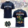 Notre Dame Fighting Irish Orange Bowl Champions White 3D T-Shirt