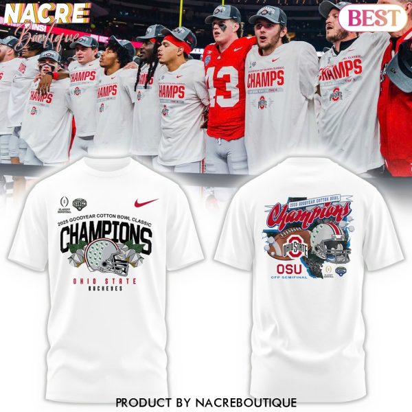 Ohio State Buckeyes 2025 Cotton Bowl Classic Champions 3D T-Shirt