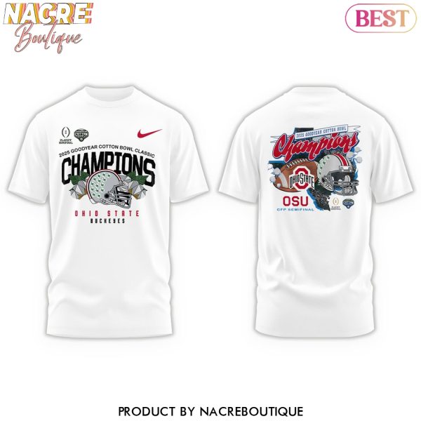 Ohio State Buckeyes 2025 Cotton Bowl Classic Champions 3D T-Shirt