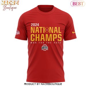 Ohio State Buckeyes 9 Time National Champions Won For The Ages 3D T-Shirt – Red