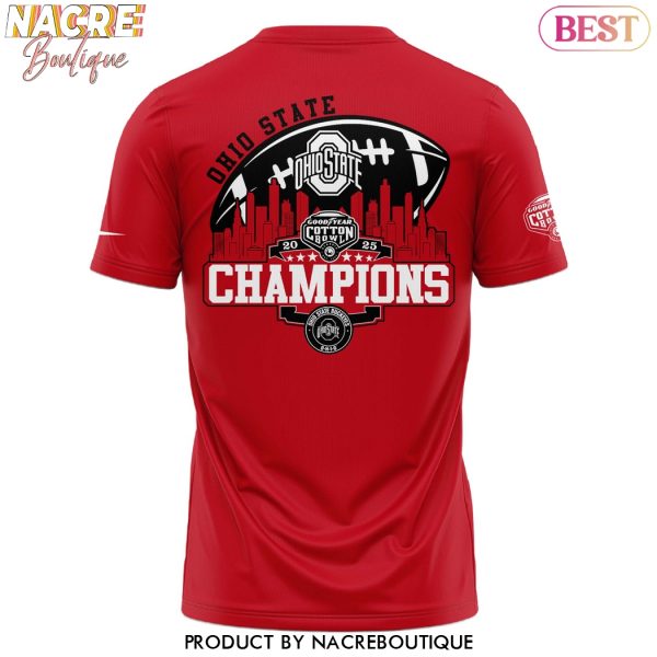 Ohio State Buckeyes Cotton Bowl Champions 2025 3D T-Shirt