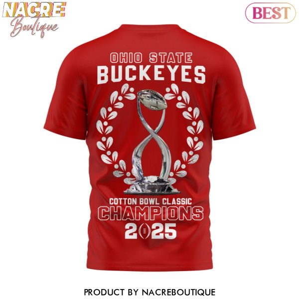 Ohio State Buckeyes Cotton Bowl Classic Champions 2025 3D T-Shirt