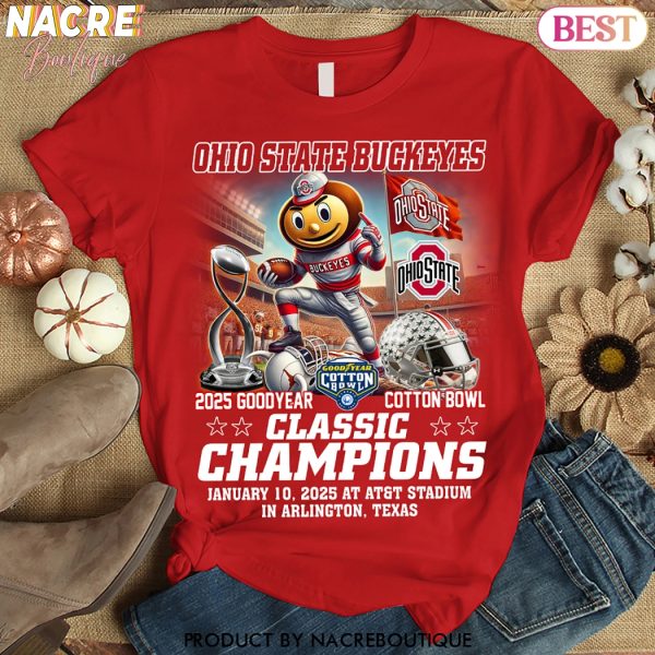 Ohio State Buckeyes Cotton Bowl Classic Champions 2025 Unisex T-Shirt